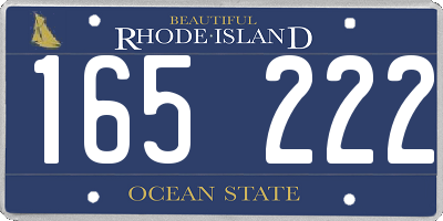 RI license plate 165222