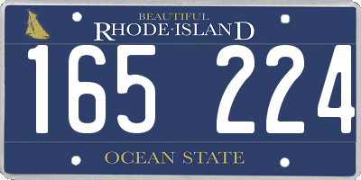RI license plate 165224