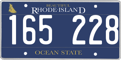 RI license plate 165228