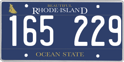 RI license plate 165229