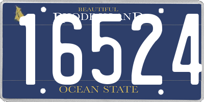 RI license plate 16524