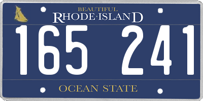 RI license plate 165241