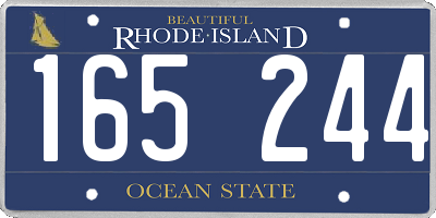 RI license plate 165244