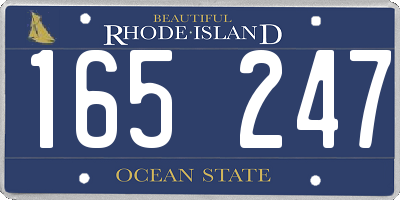 RI license plate 165247