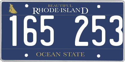 RI license plate 165253