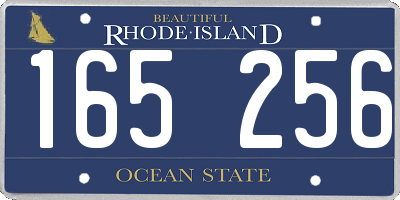 RI license plate 165256