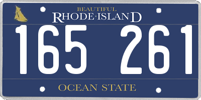 RI license plate 165261