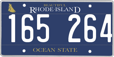 RI license plate 165264