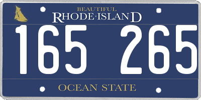 RI license plate 165265