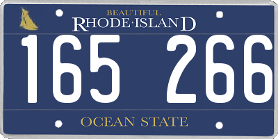 RI license plate 165266