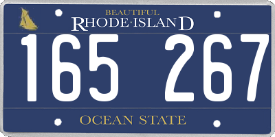 RI license plate 165267