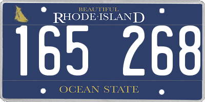 RI license plate 165268