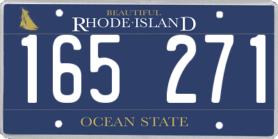 RI license plate 165271