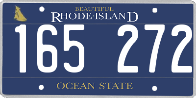 RI license plate 165272