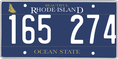 RI license plate 165274
