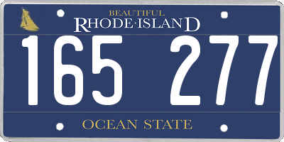 RI license plate 165277