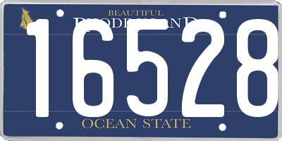 RI license plate 16528
