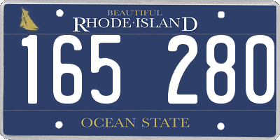 RI license plate 165280