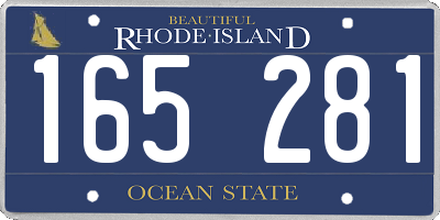 RI license plate 165281