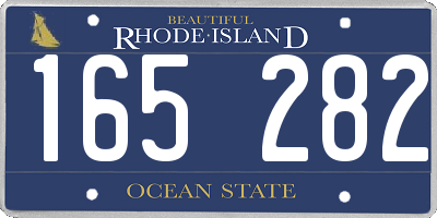 RI license plate 165282