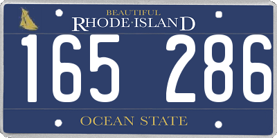 RI license plate 165286