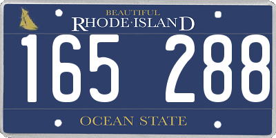 RI license plate 165288