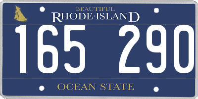 RI license plate 165290