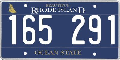 RI license plate 165291