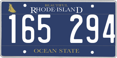 RI license plate 165294