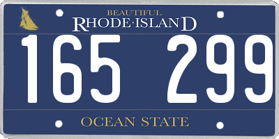 RI license plate 165299