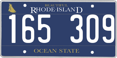 RI license plate 165309