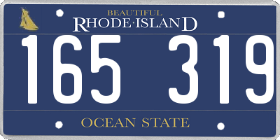 RI license plate 165319
