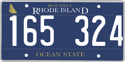 RI license plate 165324