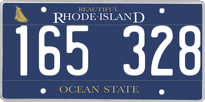 RI license plate 165328