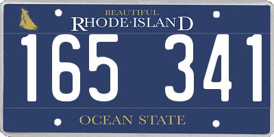 RI license plate 165341