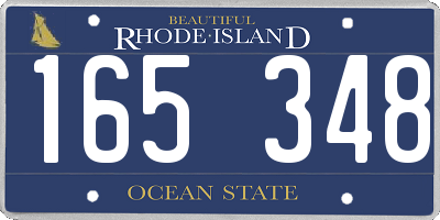 RI license plate 165348