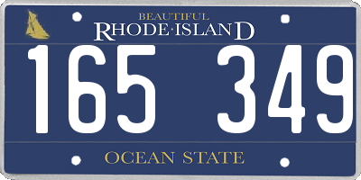 RI license plate 165349