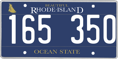 RI license plate 165350