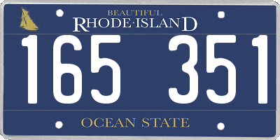 RI license plate 165351