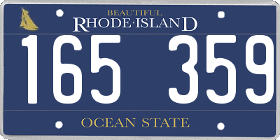 RI license plate 165359