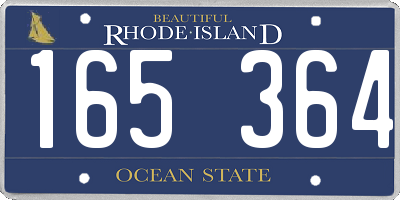 RI license plate 165364