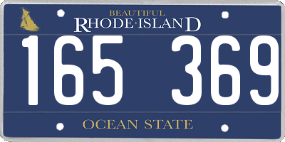 RI license plate 165369