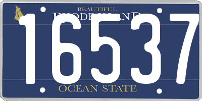 RI license plate 16537