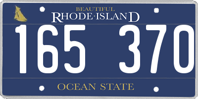 RI license plate 165370