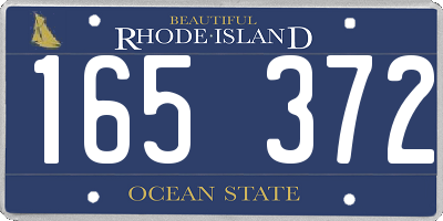 RI license plate 165372