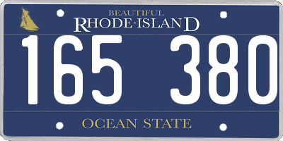 RI license plate 165380