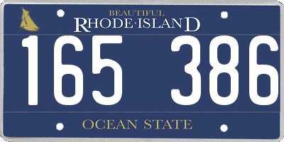 RI license plate 165386