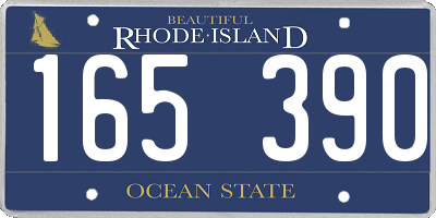 RI license plate 165390