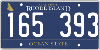 RI license plate 165393