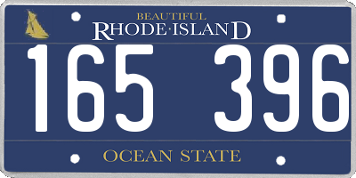 RI license plate 165396